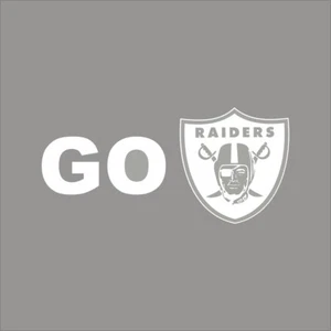 Go Las Vegas Raiders 1 Color NFL Window Wall Vinyl Decal Sticker - Picture 1 of 5