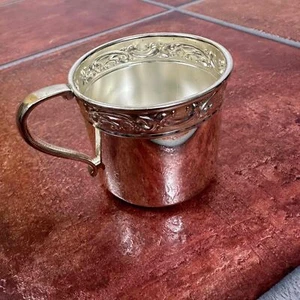 Gorham Vintage Silver Cup c. 1950 Ornate Handle Trim - Picture 1 of 7