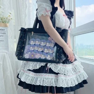 Solid Color Cute Sweet Shoulder Bag Square Shape Large Capacity Handbag - Picture 1 of 10