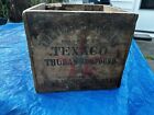 Texaco Thuban Compound Vintage Wood Box Port Arthur Texas Oil Gas Crate 
