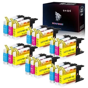 Wolfgray LC75 LC71 LC79 Cartucce di inchiostro a colori compatibili con Brother LC71CL L... - Foto 1 di 6