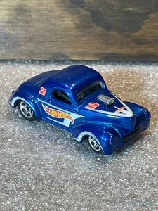 Hot Wheels 2011 Custom ‘41 Willys Coupe Diecast Blue Racer NM - Picture 1 of 6