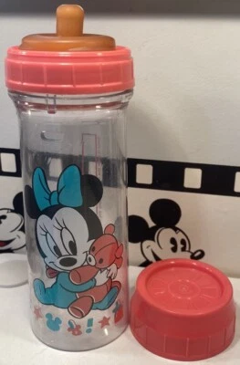 Vintage Evenflo Disney Babies Drop In Nurser Minnie Mouse Baby Bottle 8oz RARE🎀 - Image 1 of 4