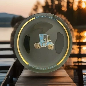 Placa de premio Maxwell House Safe Driver antigua sin astillas ni grietas - Imagen 1 de 3