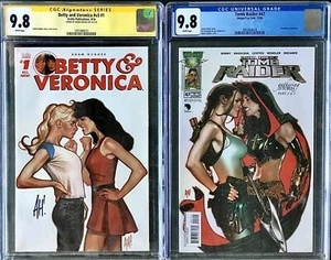 Adam Hughes (Set of 2) Betty and Veronica/Tomb Raider 'Why Can't We be Friends?' - Picture 1 of 3