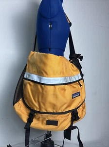 Patagonia Orange Messenger Bag Snap Buckle Shoulder Strap XL Big Logo Vintage - Picture 1 of 12