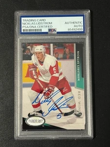 Tarjeta de hockey Parkhurst firmada por Nicklas Lidstrom 1993-94 Detroit Red Wings Salón de la fama PSA$ - Imagen 1 de 2