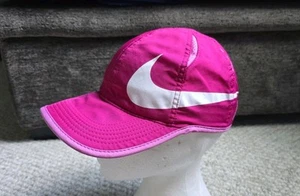 NIKE Featherlight Swoosh Cap Pink White Women's OS - Picture 1 of 7