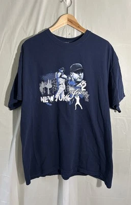 2013 MLB New York Yankees Derek Jeter City Image Collage Camiseta Talla XL ¡Usada! Foto 1 de 4