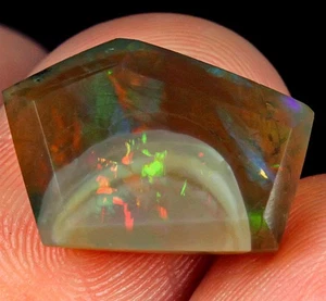 5Ct African Black Opal Play Of Color Facet Cut QSH559 - Picture 1 of 3