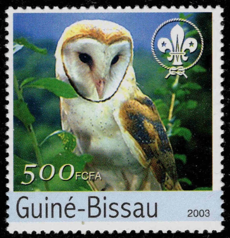 GUINEA BISSAU Mi 2041 - Thailandia '03 Scout Jamboree "Barn Owl" (pc33548+) — 第 1/1 张图片