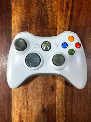 Controller Microsoft Xbox 360 Bianco Originale Funzionante - Immagine 1 di 4