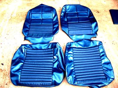 Ford Fairlane XL GT GTA 1966 asiento con canastilla tapizado azul Foto 1 de 4