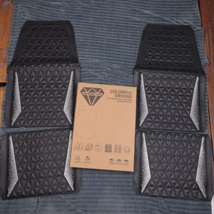 DIAMOND CAR Bling Diamond Car Mats Rubber Floor Mats Full Set Anti-Slip 3D Rhomb - Bild 1 von 6
