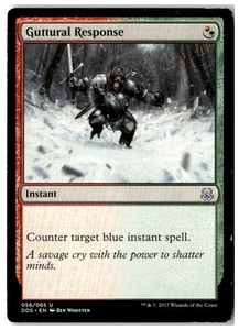 MTG Guttural Response - Duel Decks: Mind vs. Might Moderately Played English - Picture 1 of 2