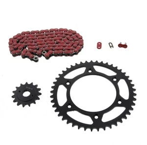 1996-2004 Honda XR400R 400 R Red Chain And Sprocket 15/45 110L - Picture 1 of 4