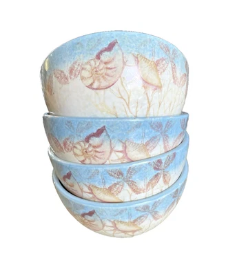 Juego de 4 cuencos costeros Cracker Barrel de mar náutico 5-1/2" Foto 1 de 4