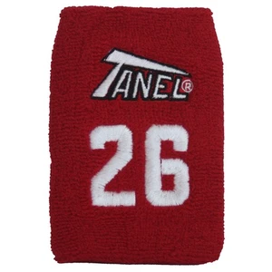 Tanel 360 Custom Baseball/Softball Wristbands - Red - #26 - Picture 1 of 1