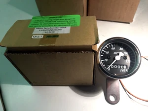 NEW 48mm Motorcycle Speedometer Black face M=2.1 - Picture 1 of 3
