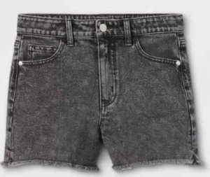 Girls Art Class High Rise Black Jean Shorts Distressed size 6 - 6X New Black - Picture 1 of 4
