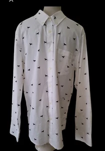 Camisa de manga larga Goodfellow de ajuste estándar mediana con botones para perro para hombre - Imagen 1 de 9