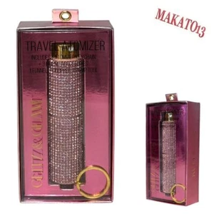 Glitzer und Glam Rosa Strass Reise Zerstäuber mit Schlüsselanhänger 8ml Neu im Karton - Bild 1 von 7