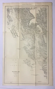 Mapa original de 1936 del área de Arakán Birmania 17 pulgadas x 27,50 pulgadas - Imagen 1 de 6