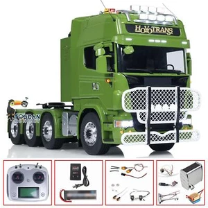 LESU Metal Chassis 1/14 8X8 RC Tractor Truck RTR Car Smoke Unit Equipment Rack - Picture 1 of 24