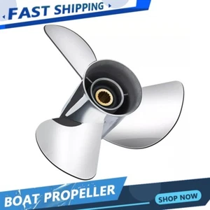 13 1/2 x 15 Stainless Boat Propeller For Yamaha Engines 50-130HP 15Tooth RH - Picture 1 of 5
