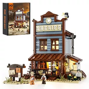 FUNWHOLE® F9026 Sheriff's Office Building Block Set w/Light Kit 1240pcs-AU Stock - Picture 1 of 24