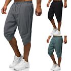 Loose Baggy Shorts Men's Cotton Linen Harem Pants for Gym Fitness Yoga