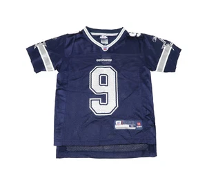 Reebok Dallas Cowboys Navy Blue Replica Jersey #9 Romo Youth Big Kids Boys Girls - Picture 1 of 2