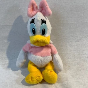 Daisy Duck Beanie Plush Disneyland Walt Disney World Pink Bow And Shirt - Picture 1 of 12