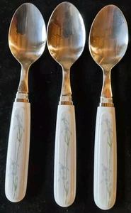 3 cucharaditas vintage de acero inoxidable Corelle Shadow Iris - Imagen 1 de 2