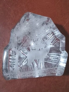 Bergdala J Jonasson signierter Kunstglas Kristall Briefbeschwerer Made in Sweden - Bild 1 von 9