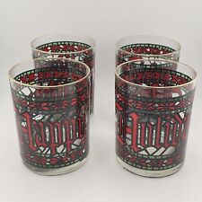 Vintage Houze Art Stained Glass Tumblers 4 Color Magic Happy Holidays With Box