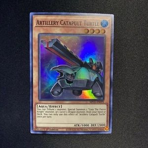 Yugioh! Artillerie Katapult Schildkröte MP21-DE099 Super Rare 1. Auflage & eine weitere - Bild 1 von 2