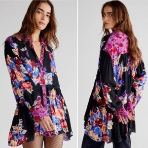 Free People - Brunch A Bunch Floral Tunika - Medium - TOP ZUSTAND - Bild 1 von 12