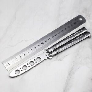 Foldable Butterfly Knife Portable CSGO Balisong Trainer Stainless Steel Pocket