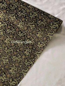 1 Meter Chinese Dragon Design Brocade Fabric 45” Wide Oriental Dress Upholstery - Picture 1 of 5