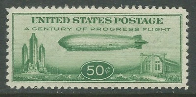 US C18 - 50c ZEPPELIN Century of Progress - XF, MNH - Image 1 of 2
