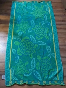 Feather Touch Vintage Sea Turtles Beach Bath Towel Cotton 61x30.5 - Picture 1 of 4