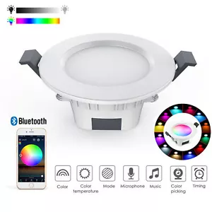 1-10 x Smart Bluetooth APP Control 5W LED Recessed Downlight Spotlight RGB+CW+WW - Picture 1 of 15