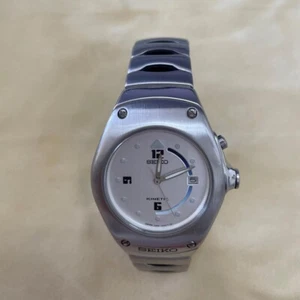 Seiko Arctura 3M22-0D30 Jorg Izek Design Stainless Steel Date Kinetic Mens Watch - Picture 1 of 24