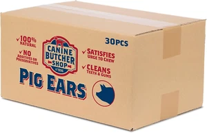 Pig Ears for Dogs, Always USA Made (30-Pack), All Natural, Sourced in USA Pig Ea - Imagen 1 de 12