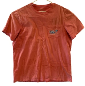Vineyard Vines Tee Shirt Men's Salmon Pocket Logo Whale Graphic XLT - Picture 1 of 4
