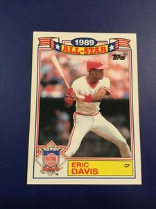 1989 Topps # 7 of 22 ERIC DAVIS All Star Glossy Cincinnati Reds MINT Look!