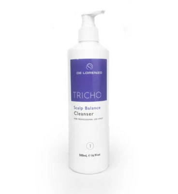 De Lorenzo Tricho Scalp Balance Cleanser 500ml Delorenzo for Dandruff/ itchy dry - Image 1 of 4