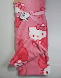 Manta Hello Kitty Rosa Arco Imitación Piel de Conejo 50x70 🎀 Nueva ~ Envío Rápido - Imagen 1 de 9
