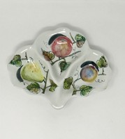 Vintage Italian Pottery Hand Painted Divided Serving Tray Made in Italy